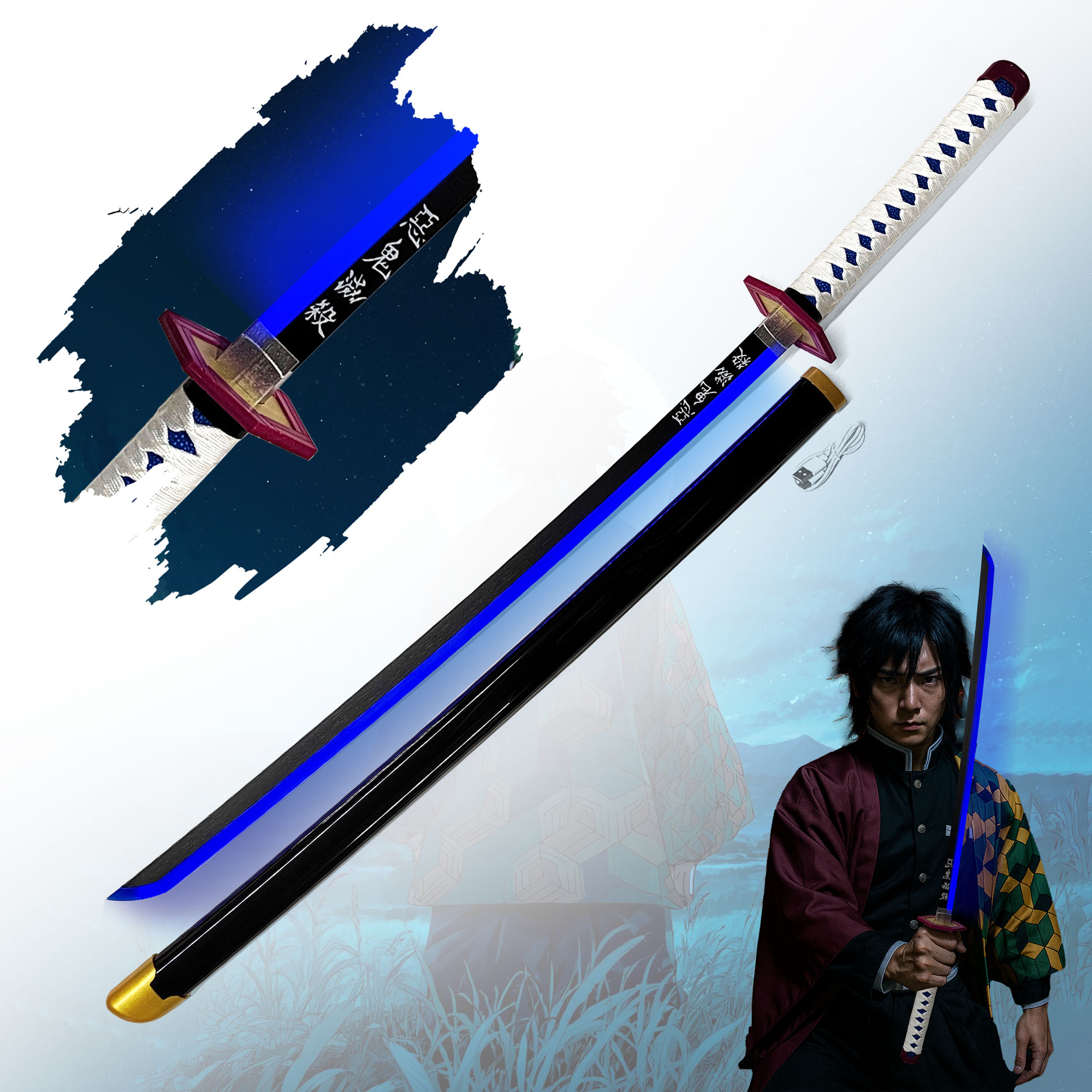 Demon Slayer: Kimetsu no Yaiba - Giyuu Tomioka's Schwert - LED Version